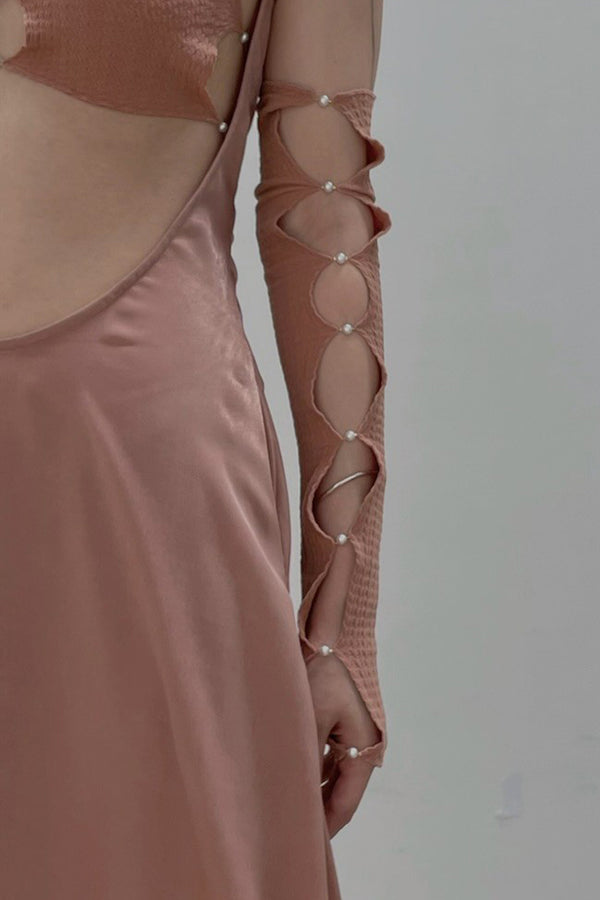 RUI R013-AW20 pink long gloves coral